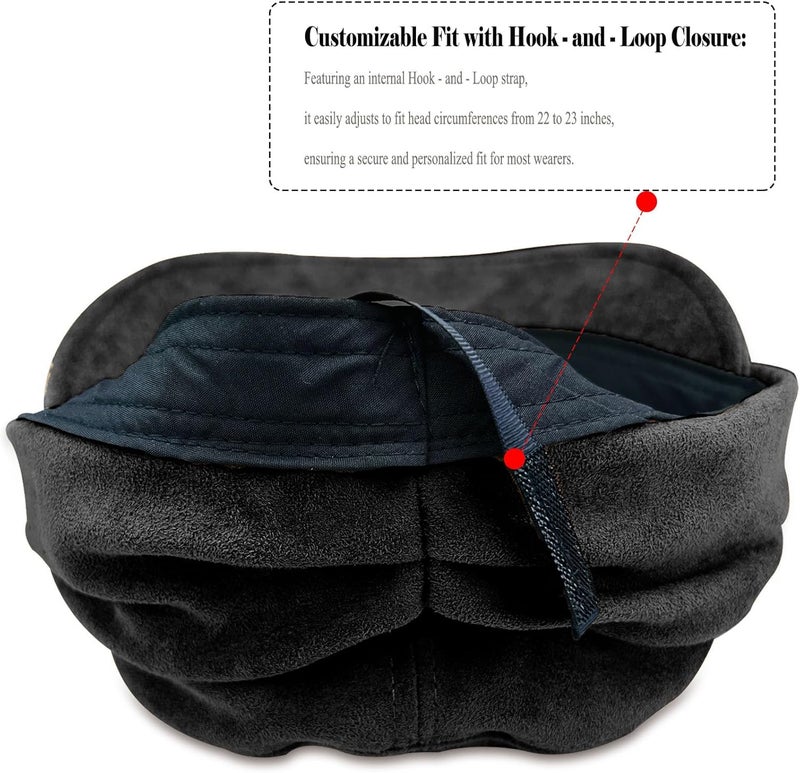 huablo Women's Suede Flat Top Newsboy Cap - Soft Brim & Hook - and - Loop Adjustment - Fall Winter Cabbie Paperboy Hats - Image 5